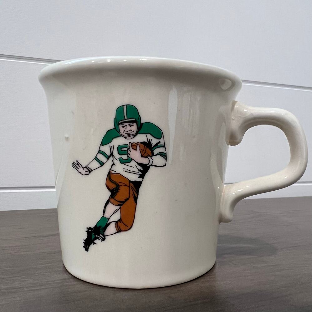Taylor International Vintage Football Player Coffer Mug Jets Made in USA